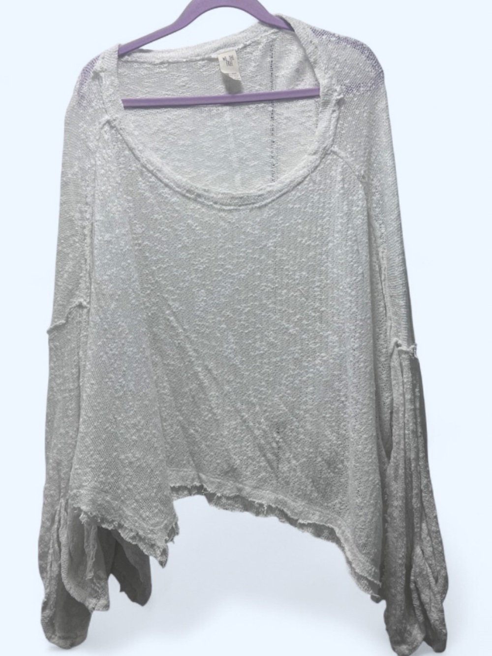 Free People We The Free Laguna Thermal Top White Oversized Size Large